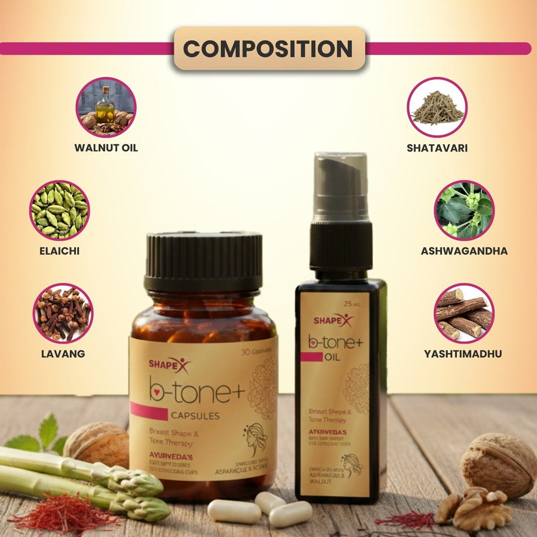 B-Tone+ Shaping Therapy Oil And Capsule Combo